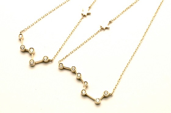 星座モチーフゴールドチェーンネックレス(キュービックジルコニア)