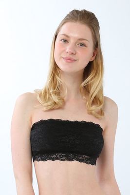 総レースチューブトップ