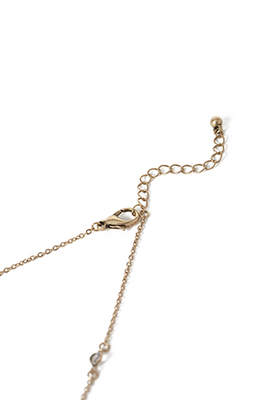 【FOREVER21公式】ラインストーンラリアットネックレス 