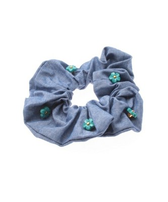 フラワーパーツ付シュシュ