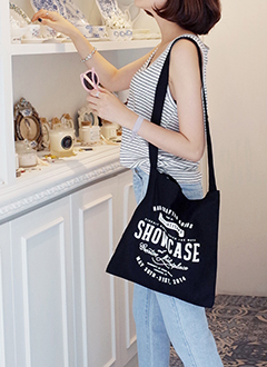 2wayストラップロゴプリントエコバッグ・全2色・t44800