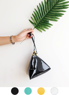 タッセル付き三角形ミニバッグ・全4色・t44309