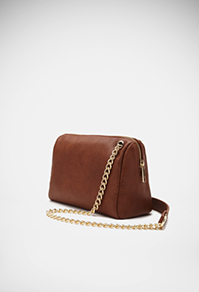 テクスチャードフェイクレザーショルダーバッグ