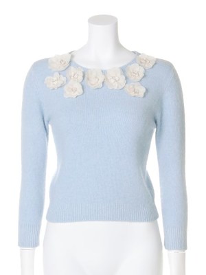 snidel (スナイデル)  フラワーモチーフニットプルオーバー