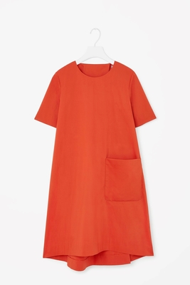 DRESS WITH PLEATED BACK