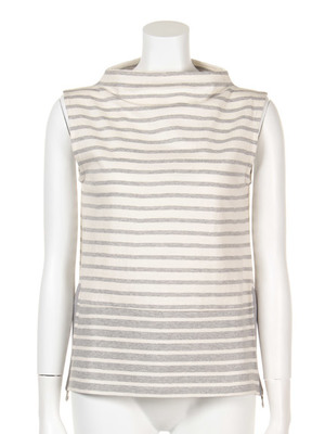 【Salon de Balcony】配色ボーダーノースリーブプルオーバー