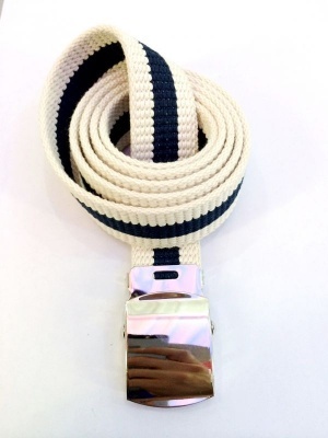 たらせるガチャベルト ホワイト×ネイビー