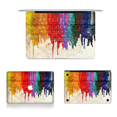 Melted Crayons Apple Macbook Skin Top
