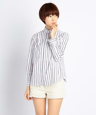 衿取外し３ＷＡＹストライプ長袖シャツ