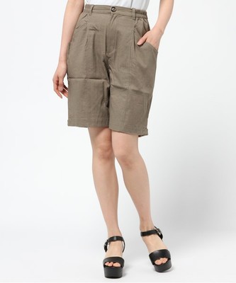 コットンリネンナチュラルハーフパンツ