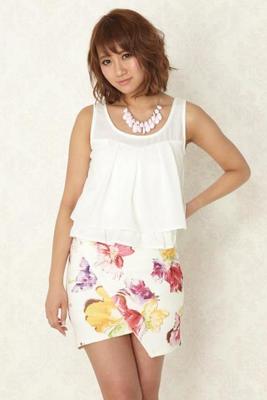 rienda（リエンダ） 3D color flowerジャストウエストスカート