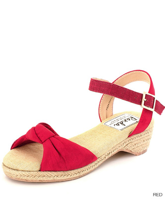 ジュートローヒールサンダル