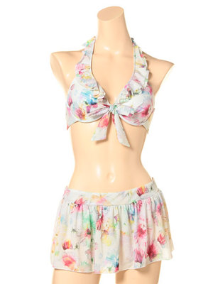 Swimwear Collection (スイムウェアコレクション)  【REBECCA TAYLOR】Poppy Blossom Print スカート3点セット