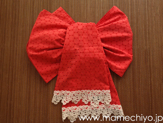 兵児帯　レース　スカーレット