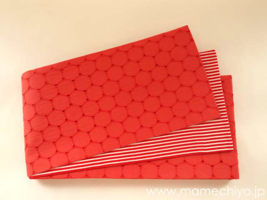 半巾帯 　レース　スカーレット