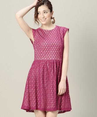 SUGARHILL BOUTIQUE レースキャップスリーブワンピース