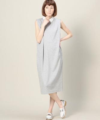 ROSE BUD 【Gina掲載】衿付きスリーブレスロングワンピース