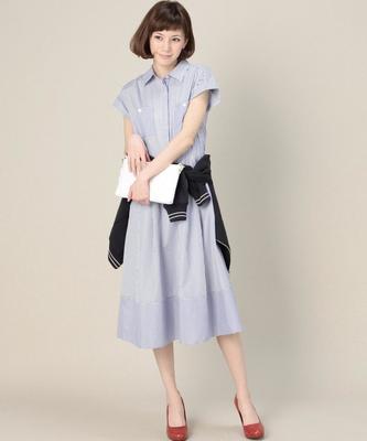 ROSE BUD COUPLES 【FUDGE掲載】ミッドカーフシャツワンピース