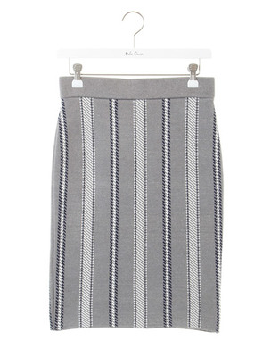 Mila Owen (ミラオーウェン) ストライプタイトスカート