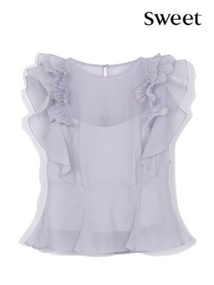 snidel (スナイデル)  オーガンジープリーツブラウス