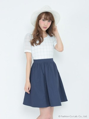 シアーチェックコンビワンピース