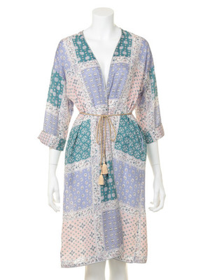 タイル柄ロングガウン