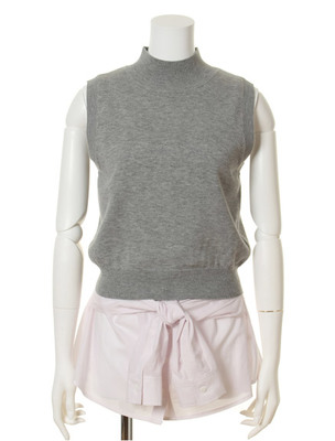 シャツ巻きニットトップス