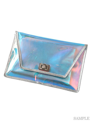 【NINE】レザークリアクラッチ