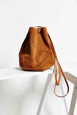 Kimchi Blue Suede Bucket Crossbody Bag