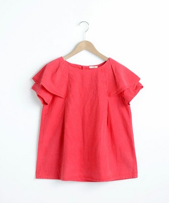 Tencel Linen Wスリーブブラウス