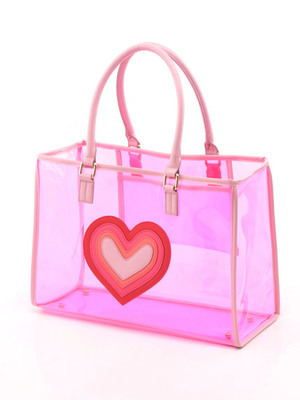 ハートクレープビニールトートバッグ