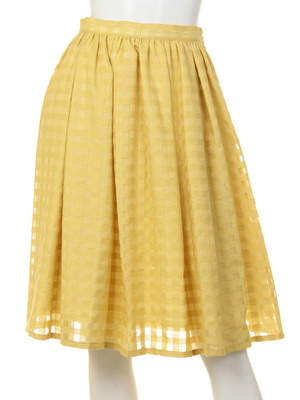 ギンガムレイヤードスカート