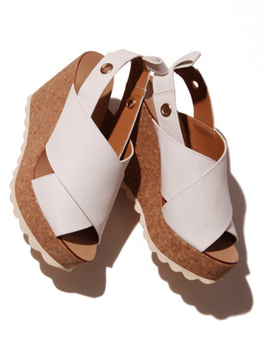 コルクウェッジサンダル