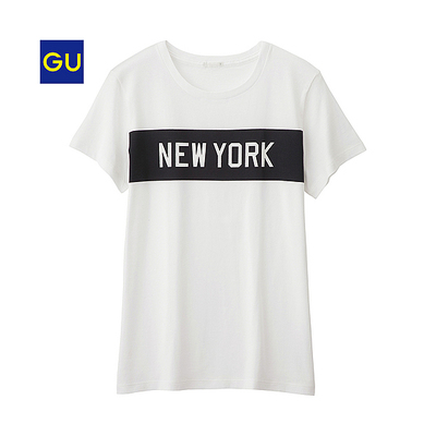 (GU)グラフィックT(シティロゴ・半袖)B