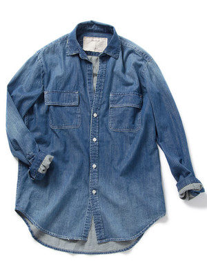 【DRWCYS】フラップポケットデニムシャツ