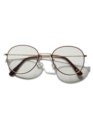 【Mila Owen】フロントメタルボストンフレームメガネ