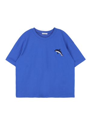 イルカ刺繍カットソー