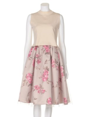 snidel (スナイデル) ローズチュールコンビニットワンピース