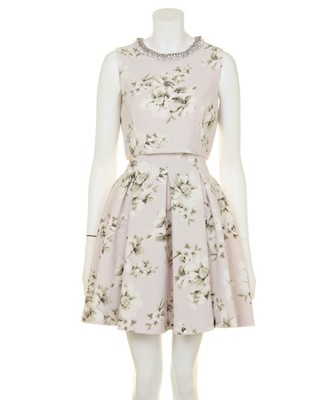 snidel ビジュー付きボリュームワンピース