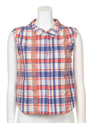 チェック柄ノースリーブシャツ／LilyBrown