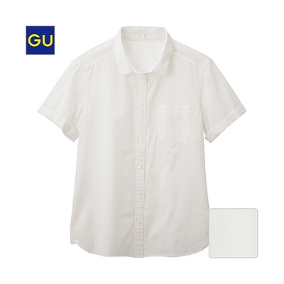GU/ロールアップシャツ(半袖)
