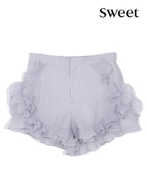 オーガンジープリーツスカショートパンツ