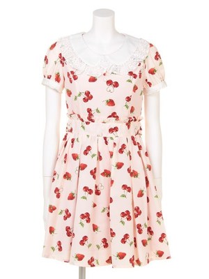 Ank Rouge　ランダムチェリーベリー衿付き　