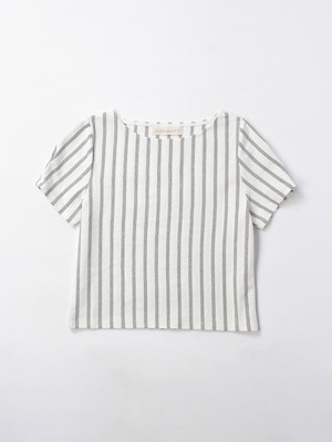 ストライプボート袖タックTシャツ/31 Sons de mode