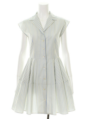 マルチストライプ開襟シャツワンピース/31 Sons de mode