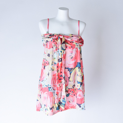 JILL STUARTタッチ花柄フリルAラインワンピース付ワイヤービキニ