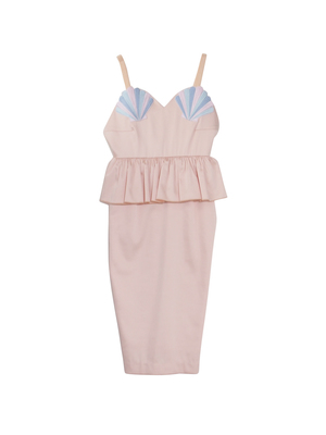 shell peplum one-piece