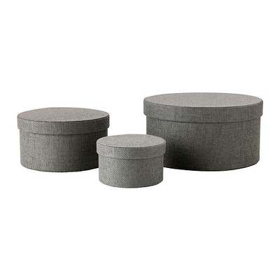 KVARNVIK ボックス3点セット, グレー