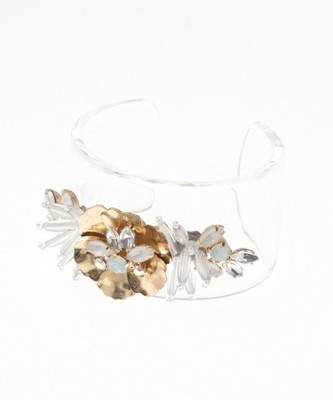 フラワーモチーフクリアバングル