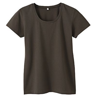 汗じみしにくいUVカットクルーネック半袖Tシャツ 婦人S・カーキグリーン